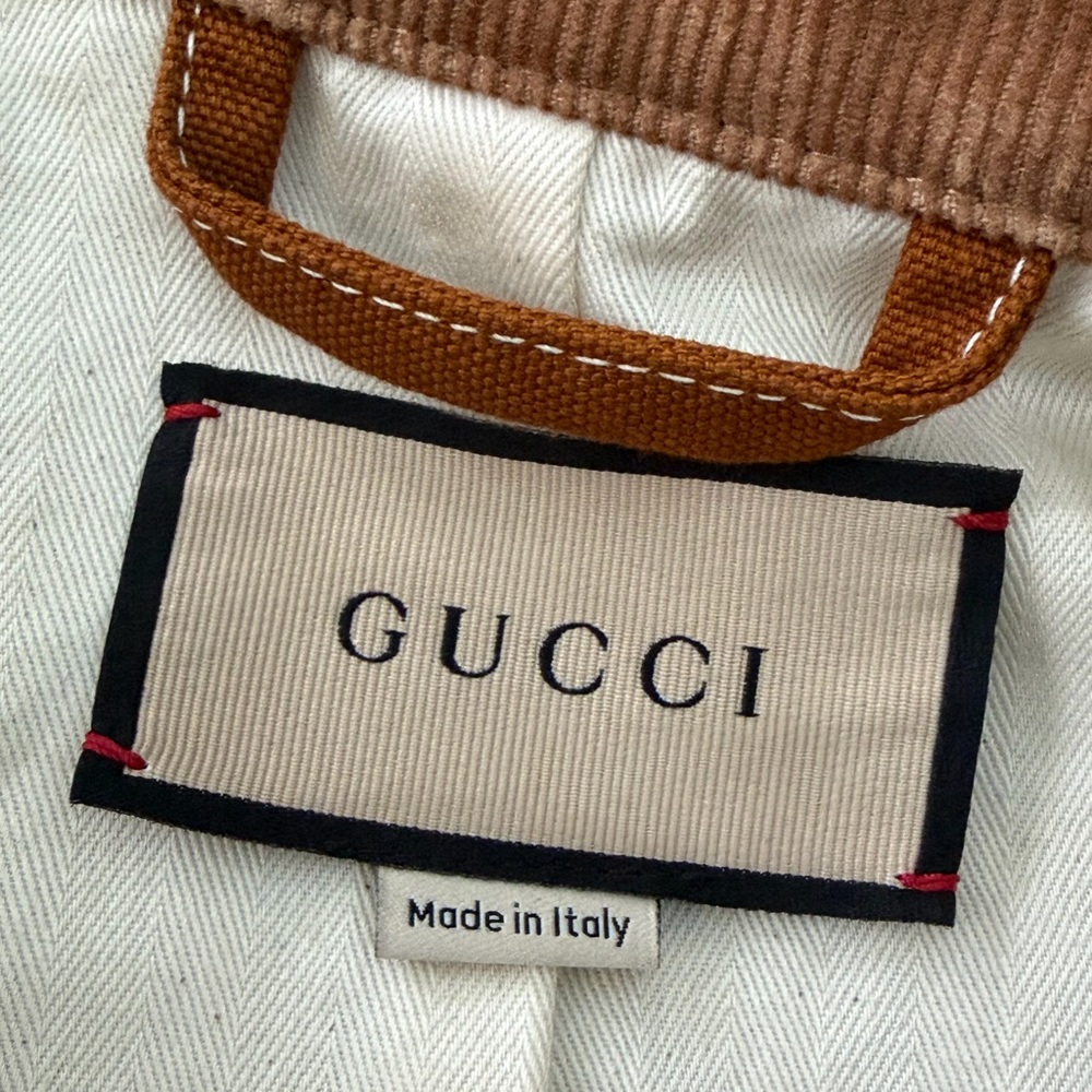 GUCCI Cotton Canvas And Supreme Gilet Vest Burnt Brown - Picture 6 of 7